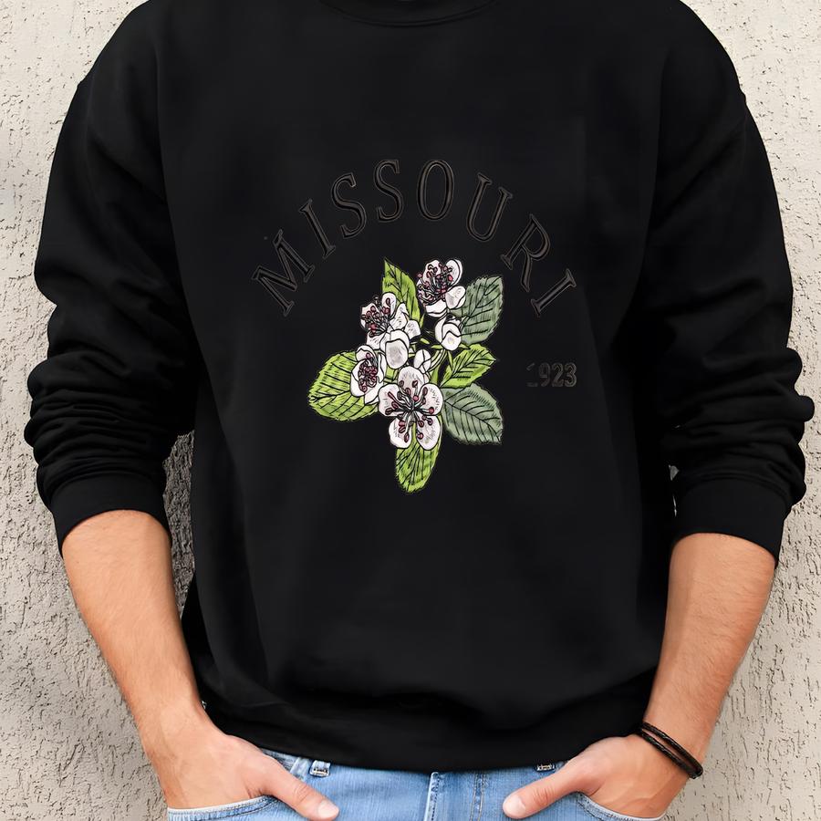 Missouri The Hawthorn Blossom State Sweatshirt, Missouri State Est 1923 Hoodie, Flower State T-shirt, The Show Me State Tee Sweatshirt