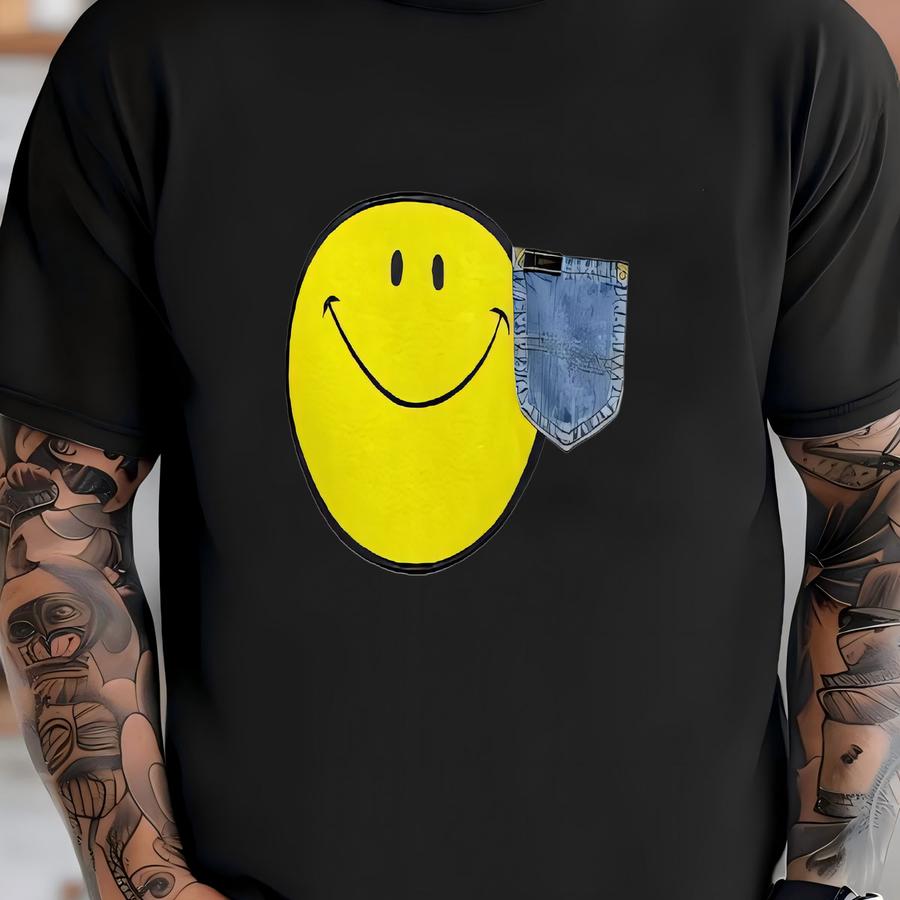 X Harvey Ball Pocket Hoodie Size Medium T-shirt