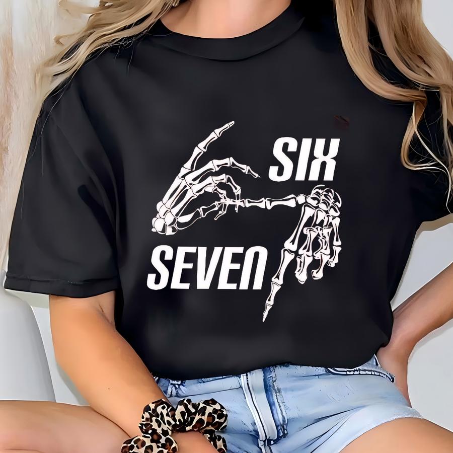 Six Seven Meme Shirt, Funny 67 Viral Tee, Trending Unisex Halloween Top, Cool Six Seven Graphic Shirt, Unique Spooky Season Party Tee T-shirt