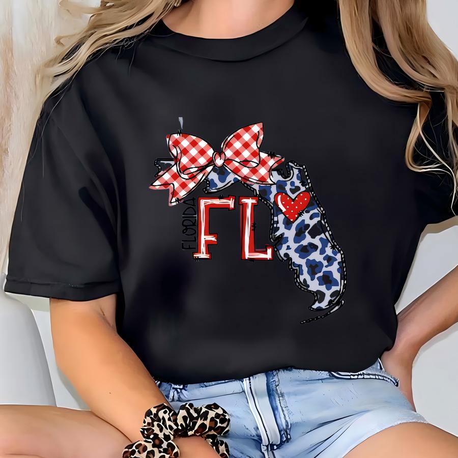Florida Mom Shirt Florida State Bow Tshirt Florida State Mom Shirt Fau Gameday Tee, Florida Football Mom, Fau Fan Gift Florida Owls Tee T-shirt