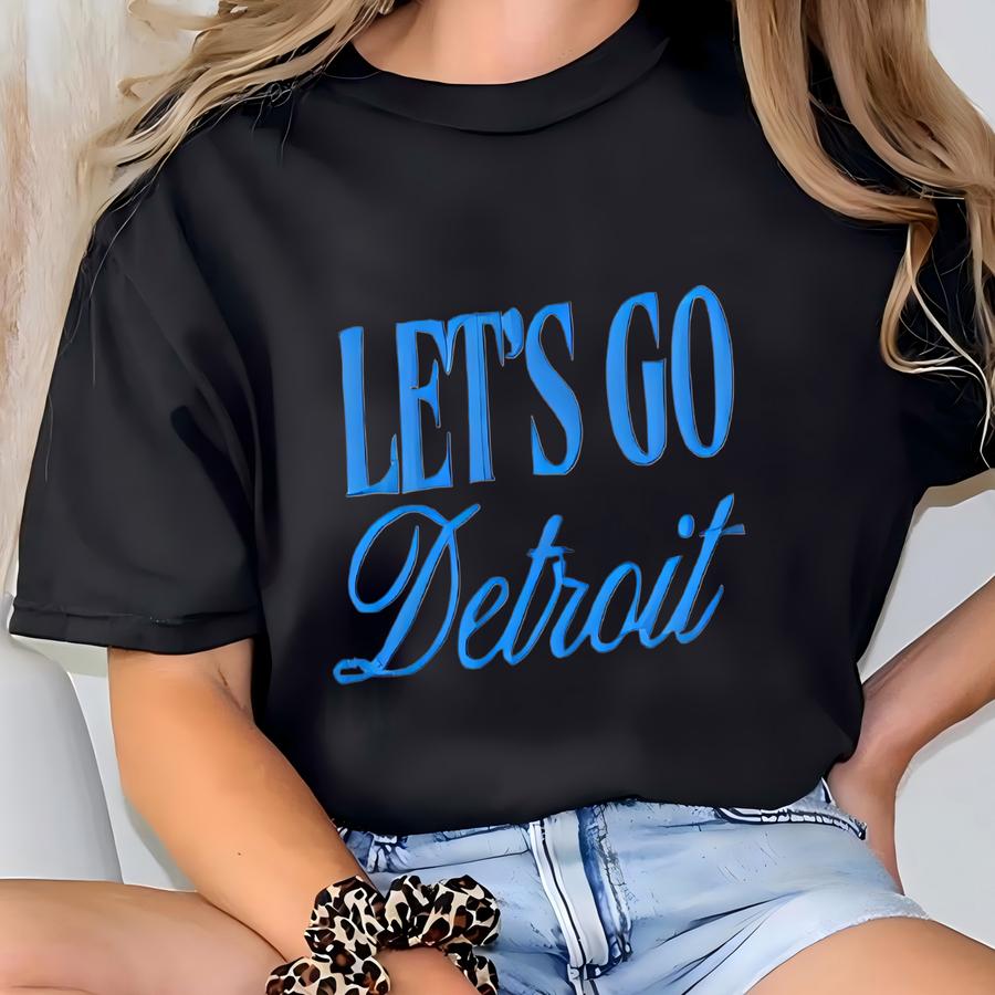 Detroit Football Sweatshirt: Let's Go Detroit, Vintage Style T-shirt