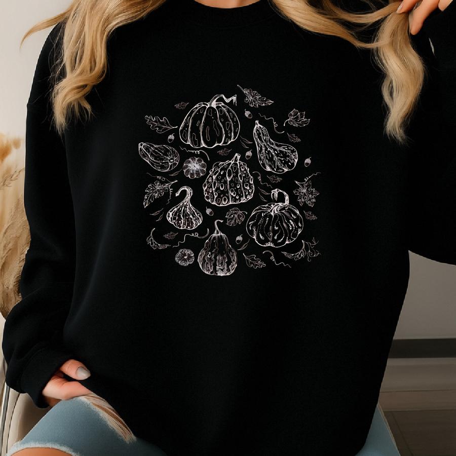 Boho Fall Pumpkin Crewneck Sweatshirt, Retro Fall Pumpkin Shirt, Vintage Autumn Thanksgiving Sweatshirt, Fall Pumpkin Tshirt Sweatshirt