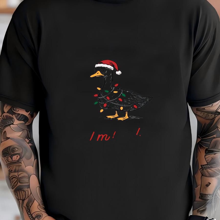 Funny Christmas Goose Shirt: Jingle Tired T-shirt