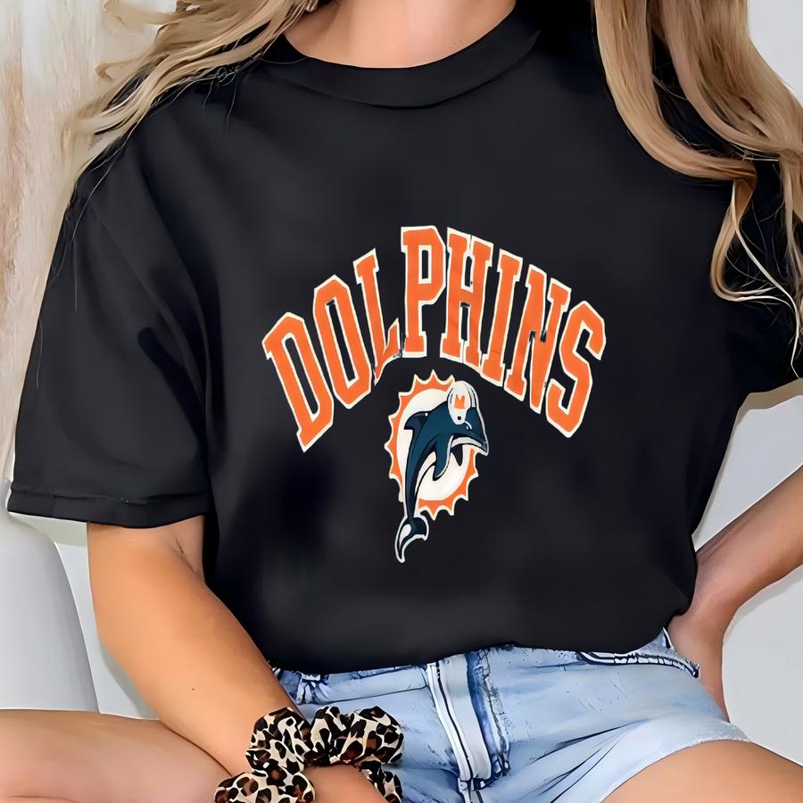 Vintage  Pullover Jacket  Logo Jacket Dolphins American Football Sweater Jacket Size Xl T-shirt