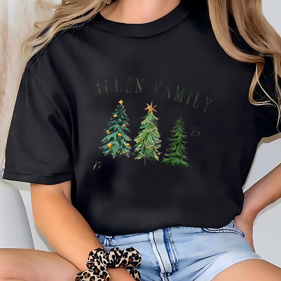 Family Matching Christmas Sweatshirt, Family Xmas Sweater, Cozy Pine Tree Matching Family, Christmas Shirts For Family. T-shirt