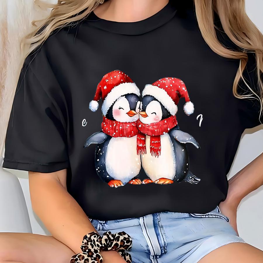 Personalized Engagement Ornament, You Are My Forever Penguin Ornament, Anniversary Wedding Gifts, Mr And Mrs Gifts, Penguin Holiday Keepsake T-shirt