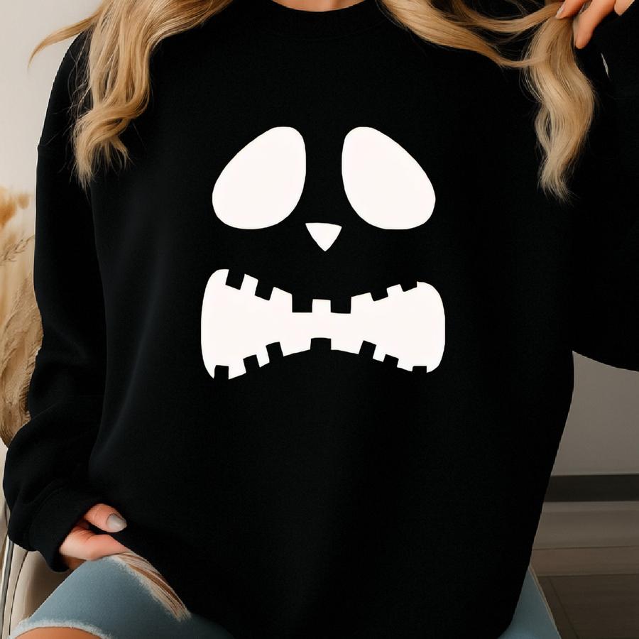 Pumpkin Face Baby Romper, Halloween Costume Baby Bodysuit, My First Halloween Infant Jumpsuit, Spooky Trick Or Treat Baby One-piece Gift Sweatshirt