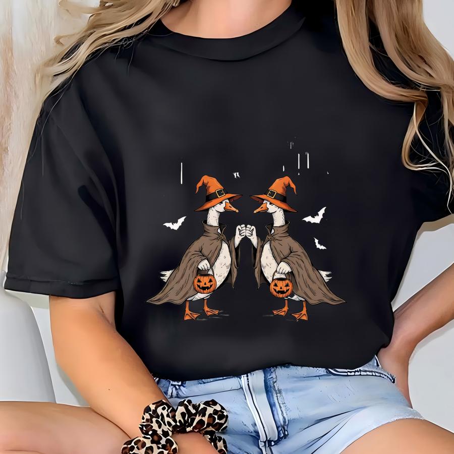 Funny Goose Bumps Halloween Sweatshirt, Retro Goose Pumps Shirt, Best Girly Halloween Gift, Halloween Gift, Goose Bumps Sweater T-shirt