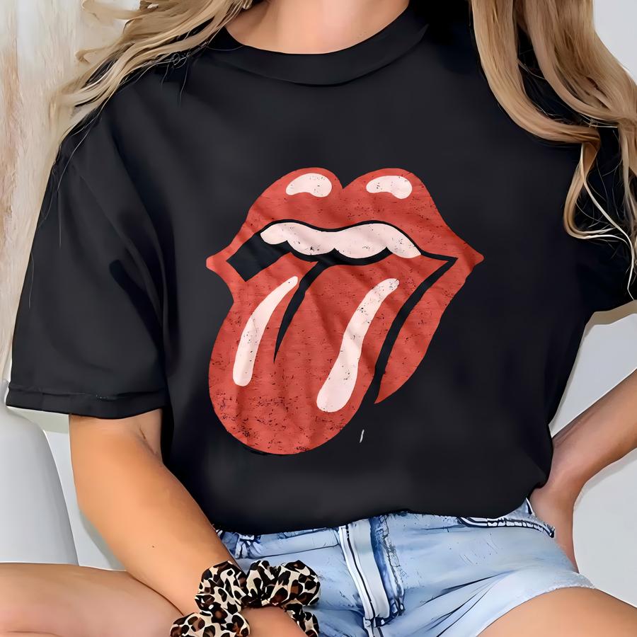 Vtg '89 Rolling Stones North American Tour Paper Thin Single Stitch Rock Hoodie Tee Screen Stars Women's S T-shirt