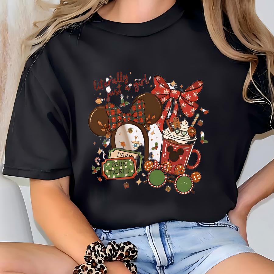 Literally Just A Girl Sweatshirt, Merry Christmas Shirt, Candy Cane Christmas Shirts, Trip Sweater T-shirt