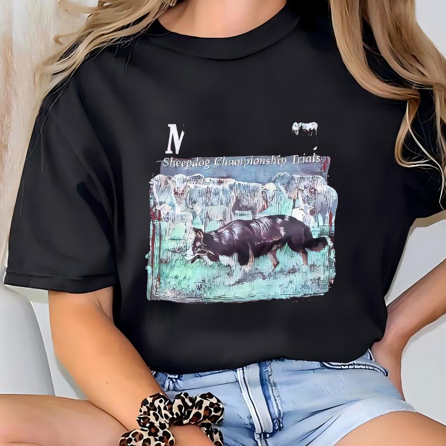 Vintage 2002 Meeker Colorado Classic Sheepdog Championship Trials Red Shirt Sz L T-shirt