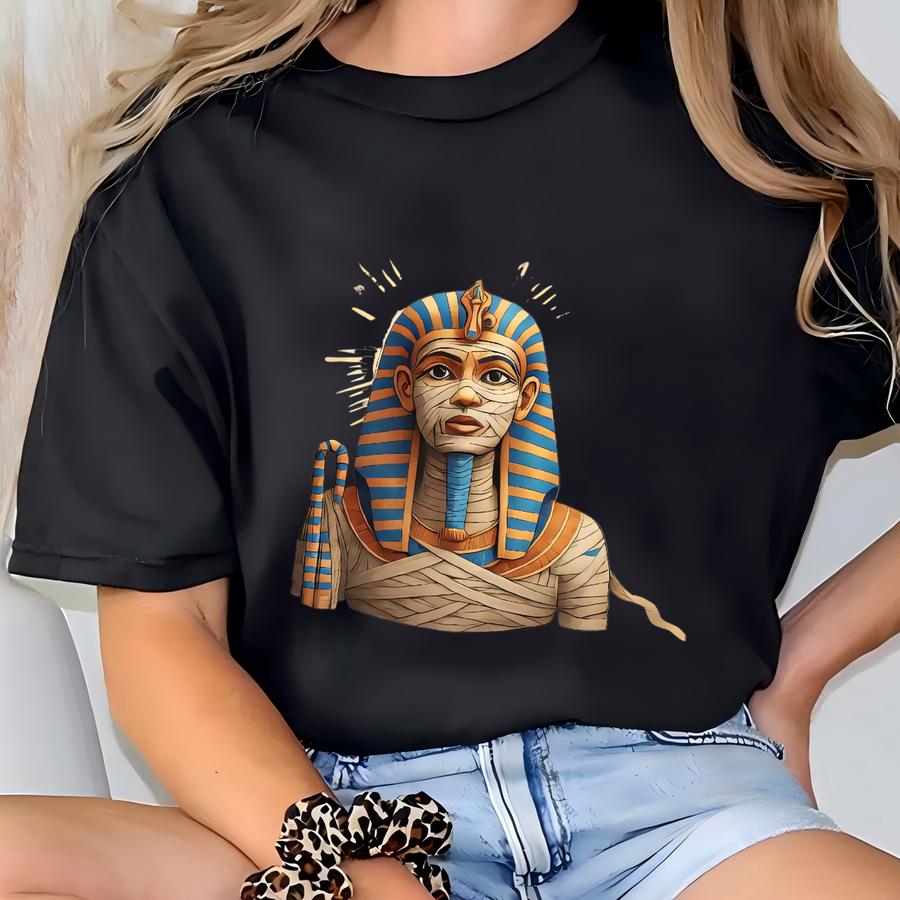 Curse Of The Tomb Sweatshirt, Egyptian Pharaoh Hoodie, Gothic Mummy Top, Ancient Egypt Pullover, Dark Pharaoh Crewneck Gift T-shirt