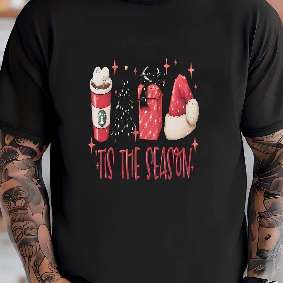 Tis The Season Sweatshirt, Christmas Tis The Season Hoodie, Merry Christmas Shirt, Christmas Sweatshirt, Cute Winter Hoodie T-shirt