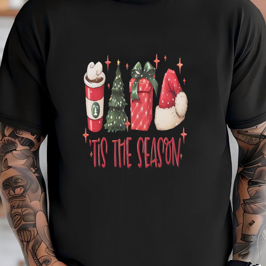 ® Tis The Season Shirt, Christmas Tis The Season Hoodie, Merry Christmas Shirt, Oversized Christmas T Shirt, Cute Winter Tee T-shirt