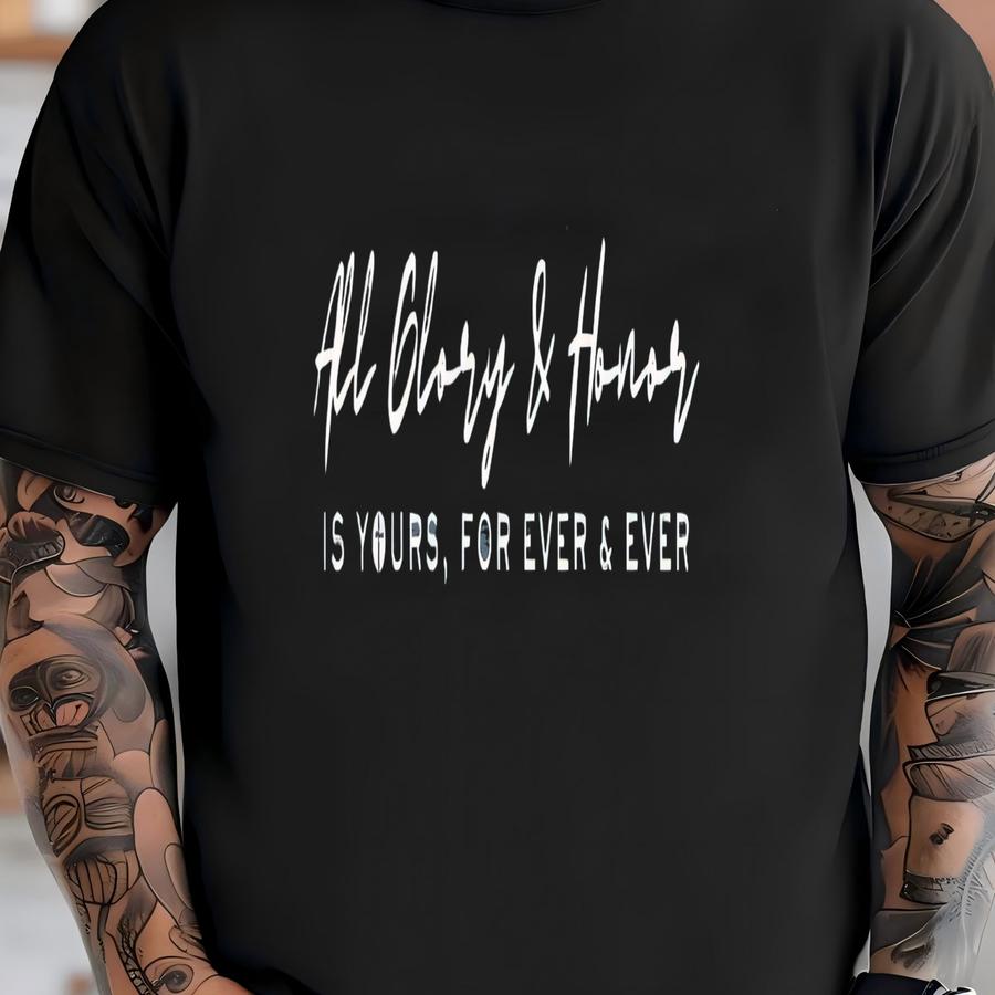 Catholic Women's Sweatshirt: All Glory Honor - Eucharist Devotion T-shirt