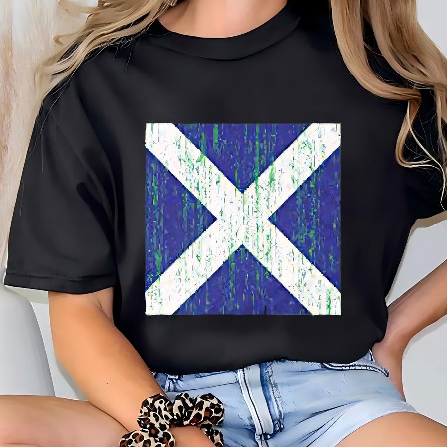 Scottish Soccer Jersey - Men's Long Sve, Cotton Comfort T-shirt