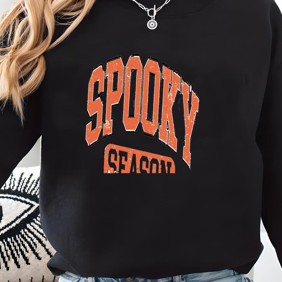 Spooky Season Shirt | Halloween Graphic Tee | Vintage Fall Aesthetic T-shirt | Cute Autumn Pumpkin Ghost Top, Mom Gift Shirt Sweatshirt