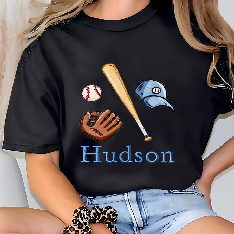 Custom Name Baseball Baby Outfit, Sport Baby Outfit, Baby Name Bodysuit, Adorable Baseball Lover For Kids, Baby Baseball Romper T-shirt