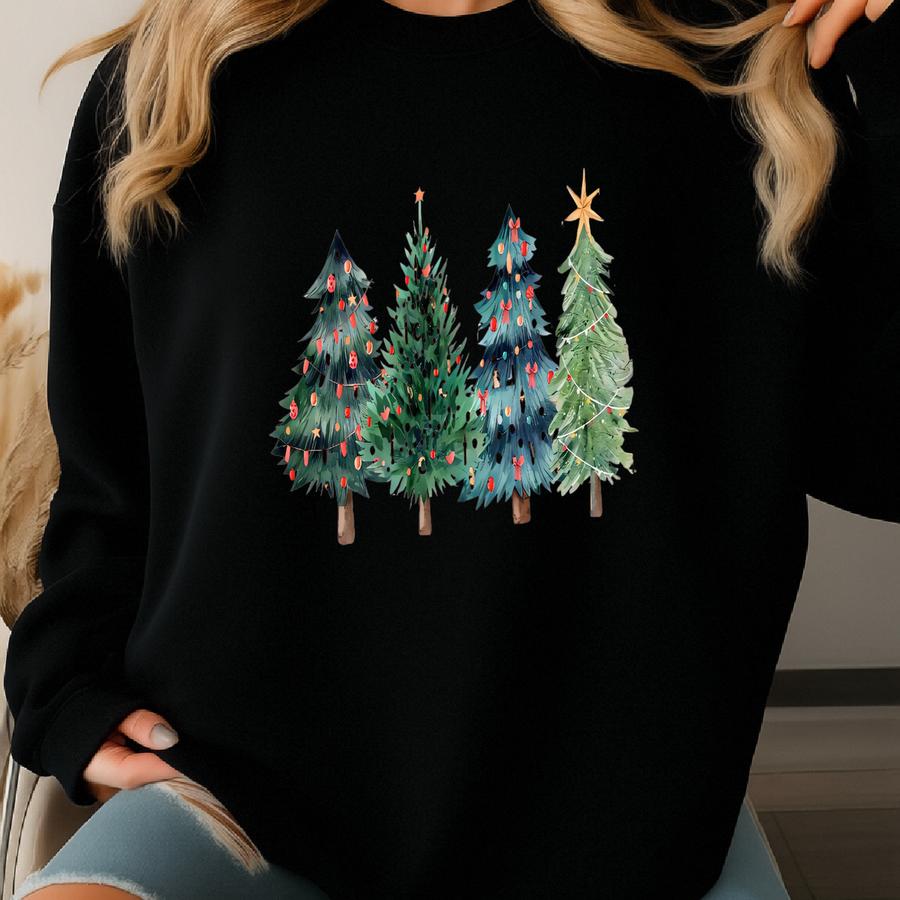 Christmas Trees Shirt: Family Xmas Gift Tee Sweatshirt
