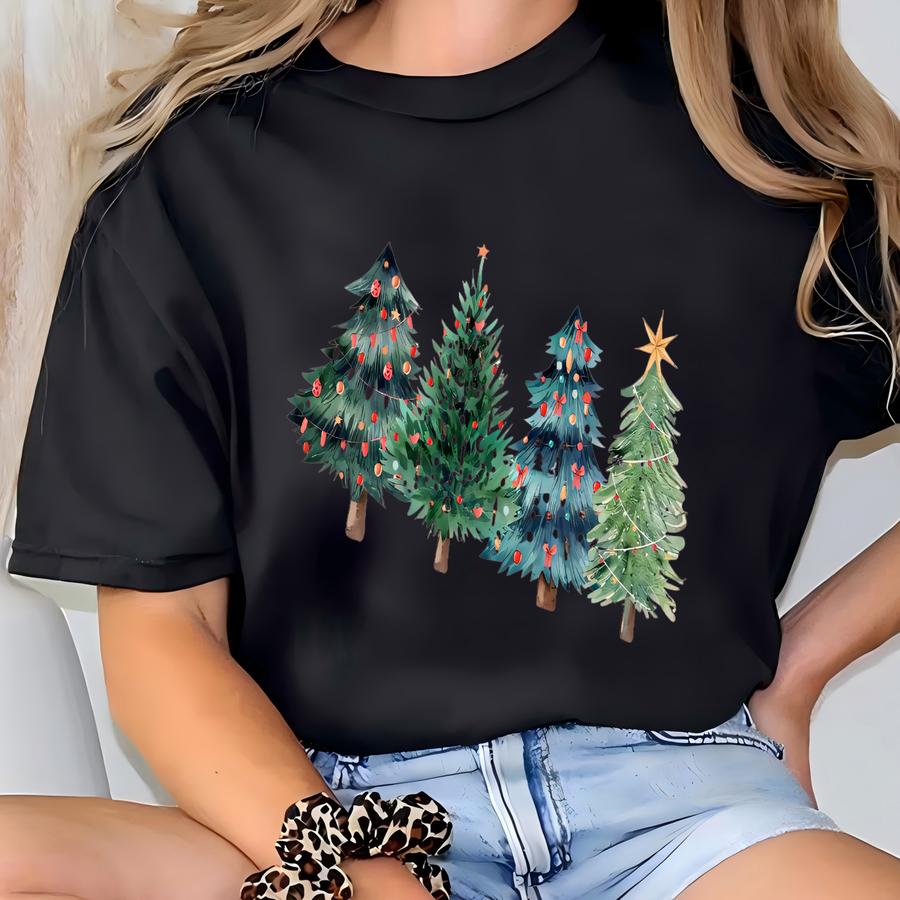 Christmas Trees Shirt, Cute Xmas Gift Shirt, Family Christmas Shirt, Family Matching Shirt, Pine Trees Shirt, Holiday Matching Shirt T-shirt