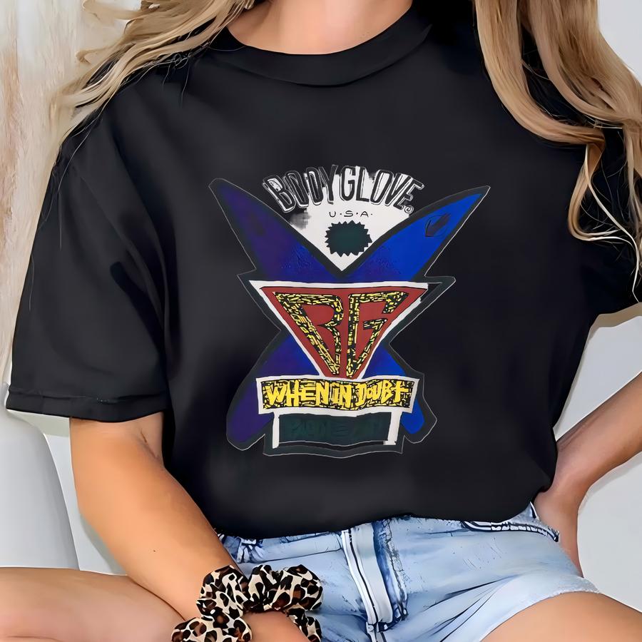 Vintage 90s Body Glove Surfing Sweatshirt Medium Body Glove Usa Surfing Jumper Bg Body Glove Paddle Out When In Out Crewneck Sweater Size M T-shirt