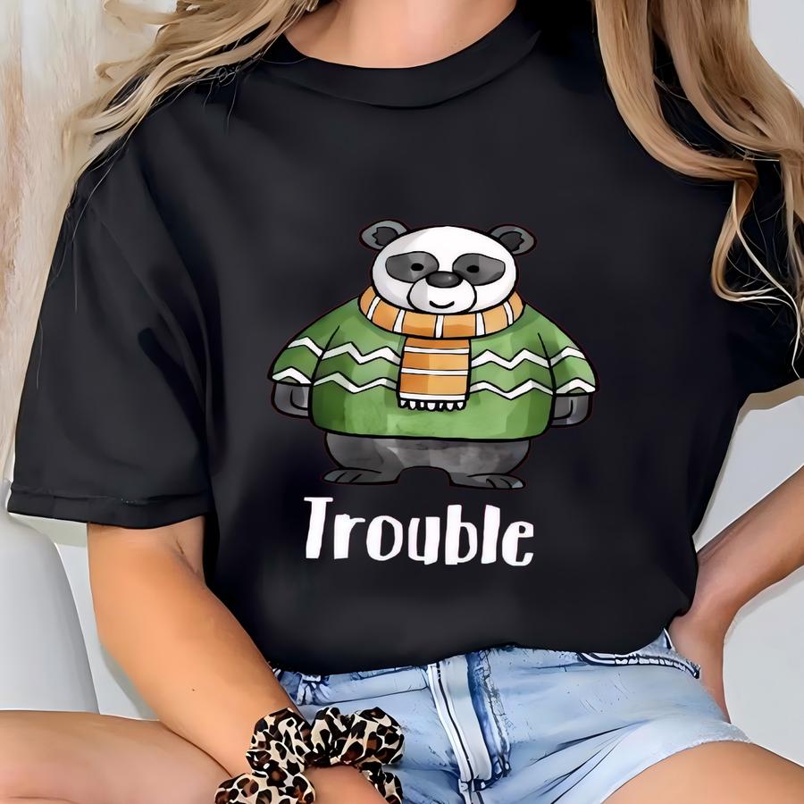Where I Go Trouble Follows Shirt, Funny Couples Christmas Shirt, Trouble Tee, Christmas Friends Tee, Xmas Matching Shirt, Holiday Gift Tee T-shirt