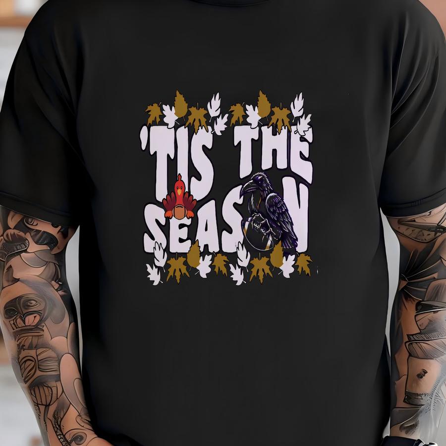 Thanksgiving Balitmore Football Apparel, Mens Womens Hoodies/crewneck Sweatshirts/hoodies, Gift Sports Fan, Game Day Gear, Tis The Season T-shirt