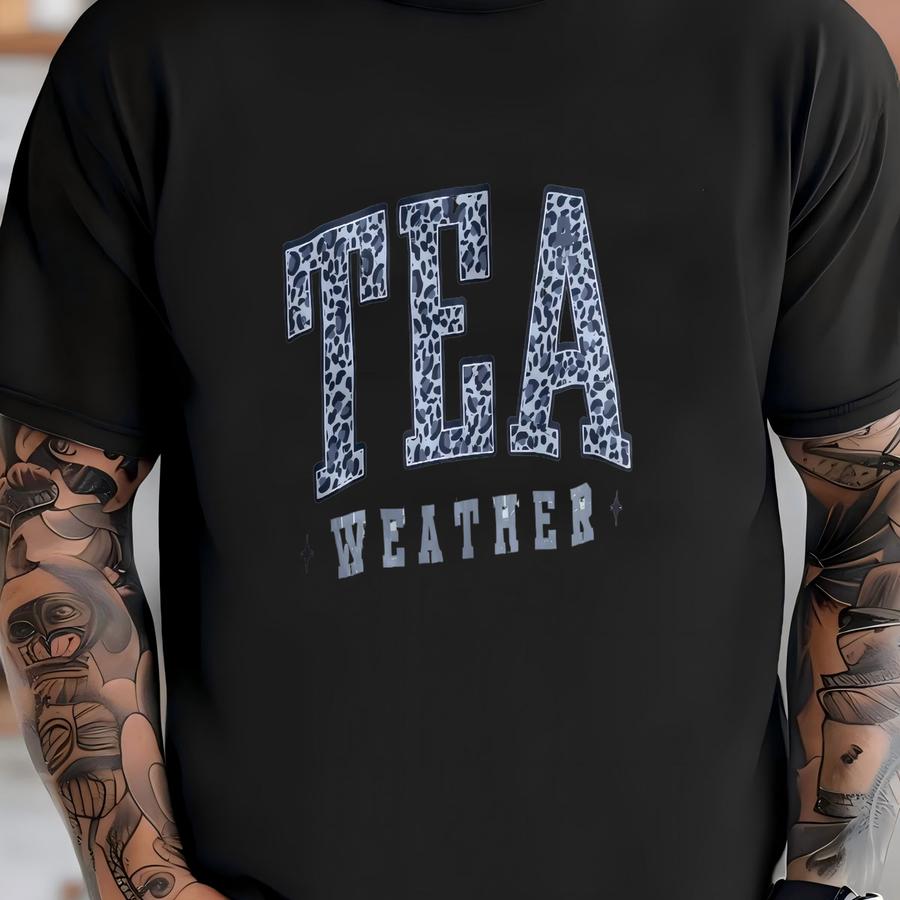 Tea Weather Leopard Print Png Winter Shirt Design (digital Download) Shirt