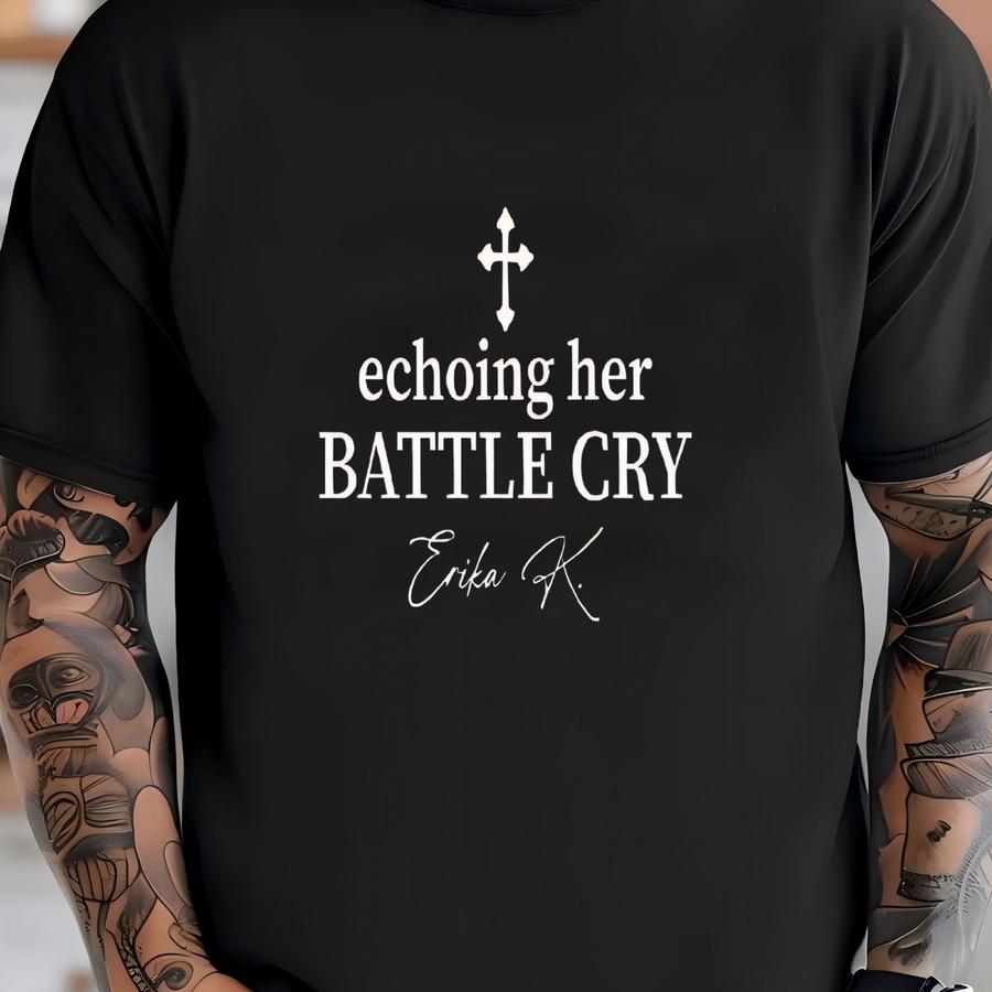 Echoing Her Battle Cry Erika Kirk Sweatshirt, Freedom Sweatshirt, Christian Patriotic Sweatshirt, Political Sweatshirt T-shirt