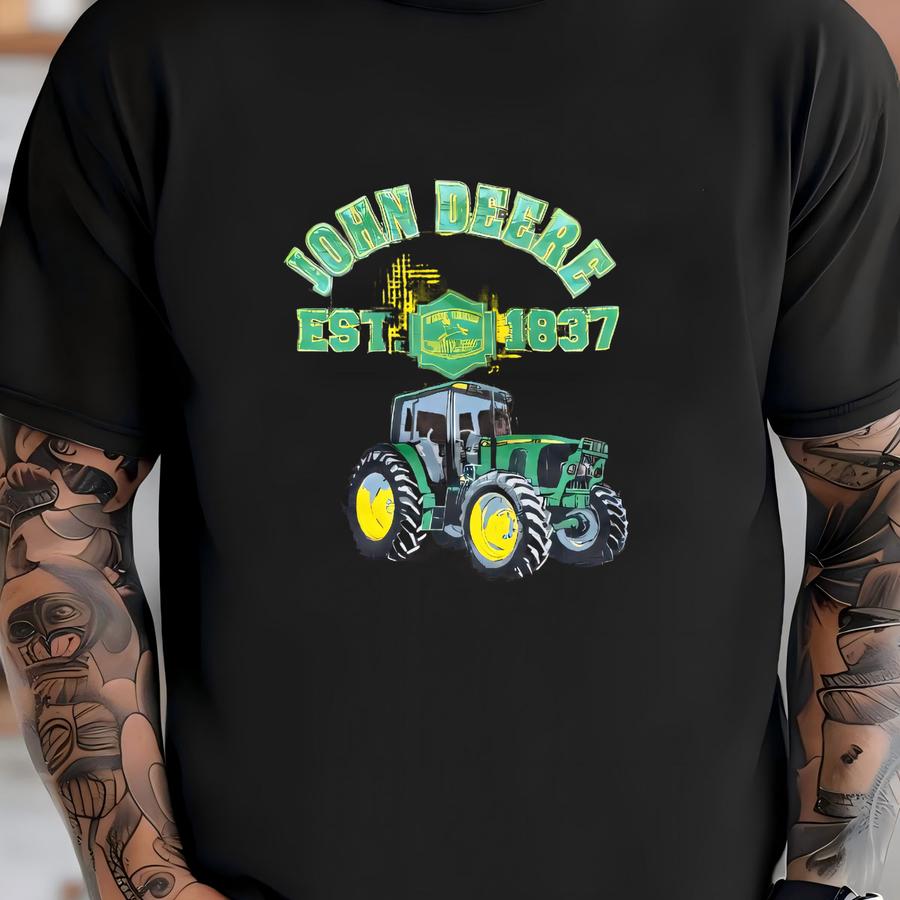 Vintage Y2k Chocolate Brown John Deere Woman’s Baby Tee T-shirt