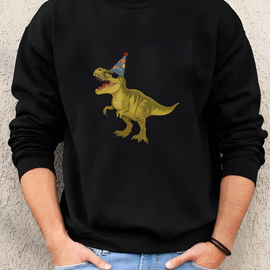 T-rex Birthday Shirt, Personalized Dinosaur Birthday Shirt, Boys Dinosaur Birthday Party Tee, Boy Dinosaur Shirt, Custom Age Birthday Shirt Sweatshirt