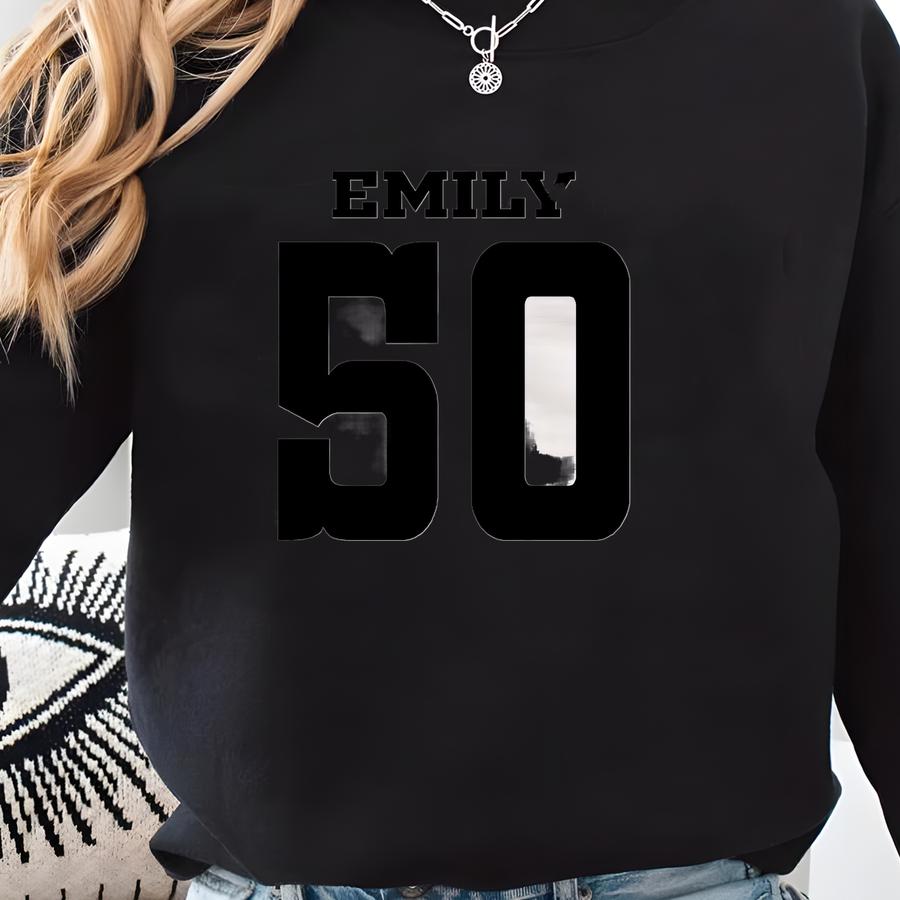 50th Birthday Party Sweatshirt, Limited Edition Birthday 1975 Sweater, Custom Name Celebration Hoodie Sweatshirt