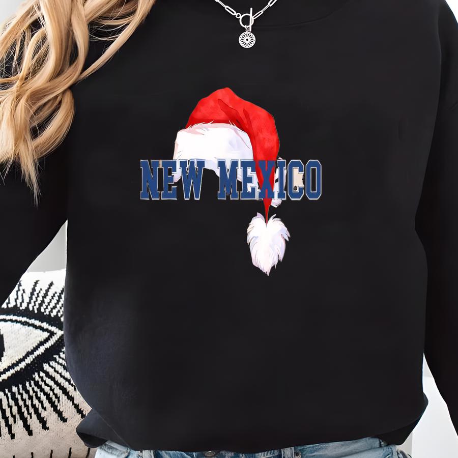 New Mexico Favorite Christmas Shirt, Christmas State Shirt, New Mexico Santa Hat For Christmas, Home State Shirt, Santas Christmas Shirt Sweatshirt