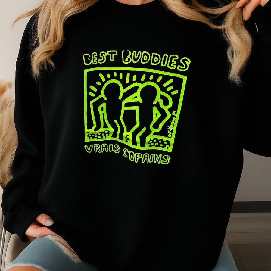 Vintage 2000s Keith Haring Art Tshirt Size M Sweatshirt
