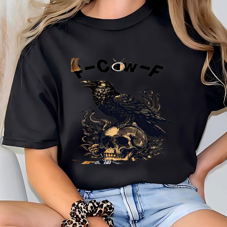 Raven Halloween Tee: Spooky F-caw-f Graphic Hoodie T-shirt