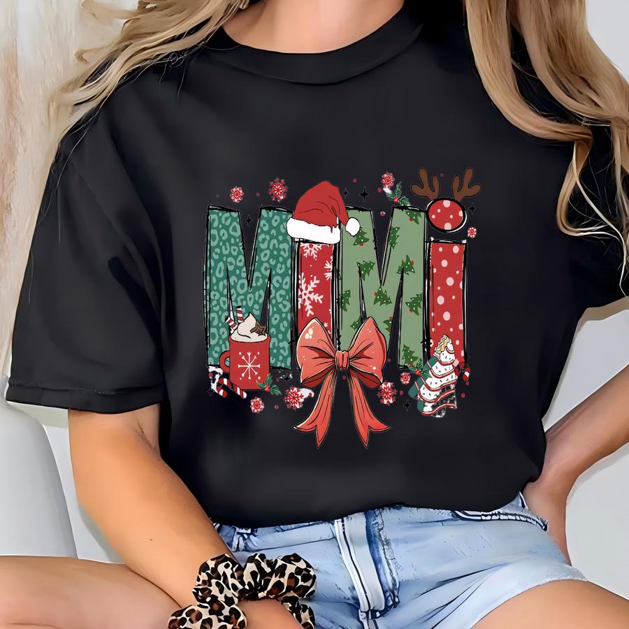 Mimi Christmas Sweatshirt, Custom Mimi Hoodie, Holiday Gift For Grandma T-shirt