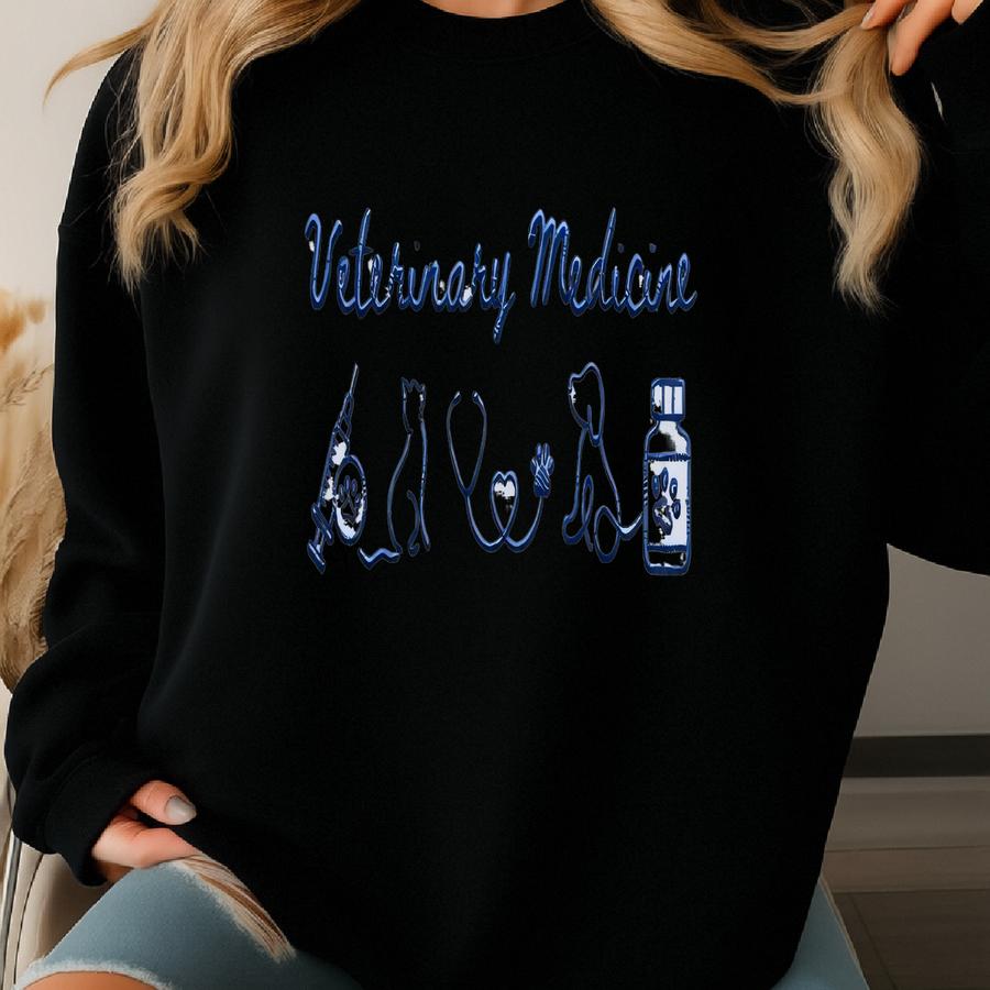 Veterinary Medicine Sweatshirt, Funny Vet Tech Sweater, Awesome Vet Gift, Cute Design For Veterinarian, Animal Doctor Outfit Sweatshirt