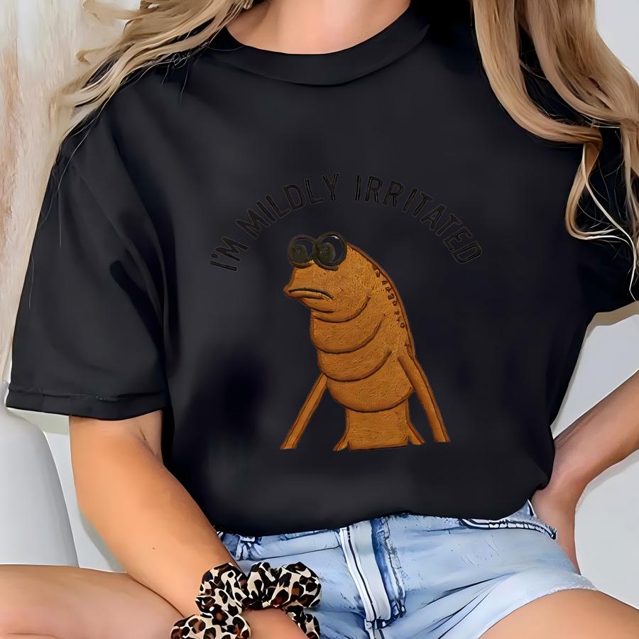 Marcus The Worm Shirt, I'm Mildly Irriated Shirt, Jimbo James Shirt, Funny Jimbo James Meme Shirt, Brain Rot Shirts, Funny Meme T-shirt