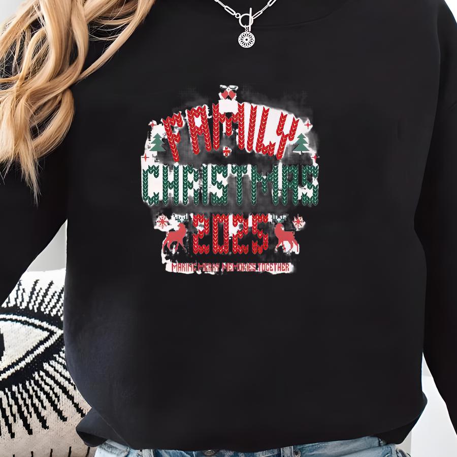 Family Christmas 2025 Shirt: Retro Christmas Tee, Matching Family Pajamas, Family Reunion Shirt,s390 Sweatshirt