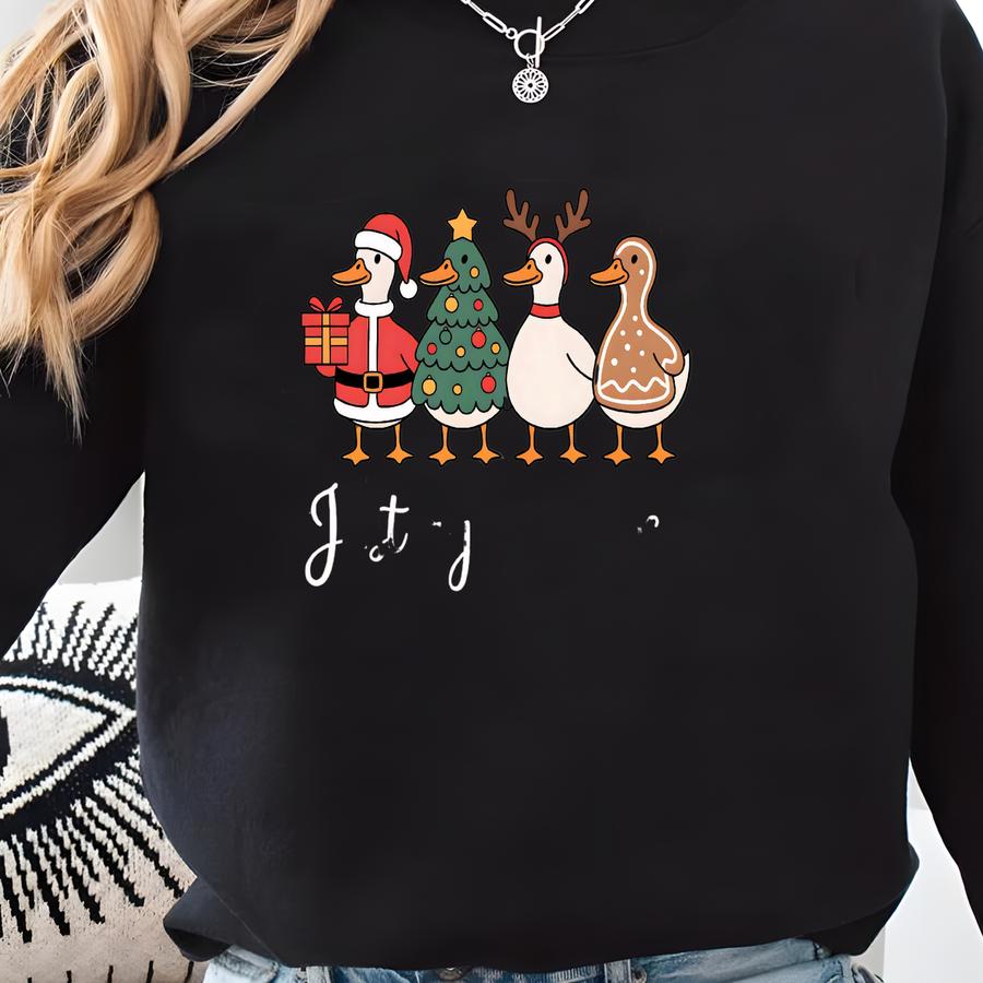 Just A Jolly Goose Sweatshirt, Christmas Goose Shirt, Duck Christmas Shirt, Funny Christmas Sweatshirt, Cute Holiday Sweatshirt, Xmas Gifts Sweatshirt