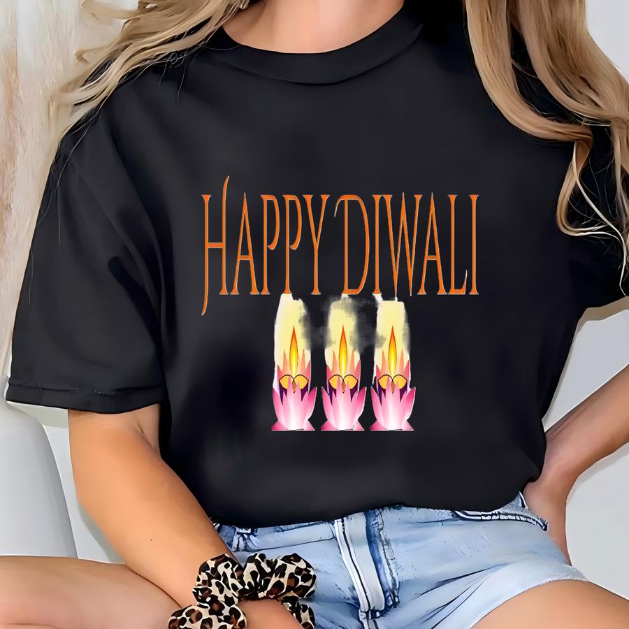 Happy Diwali Sweatshirt, Diwali Gift Shirt, Festival Tee, Hindu Celebration Outfit Diwali Gift, Shine Bright This Diwali Hoodie T-shirt