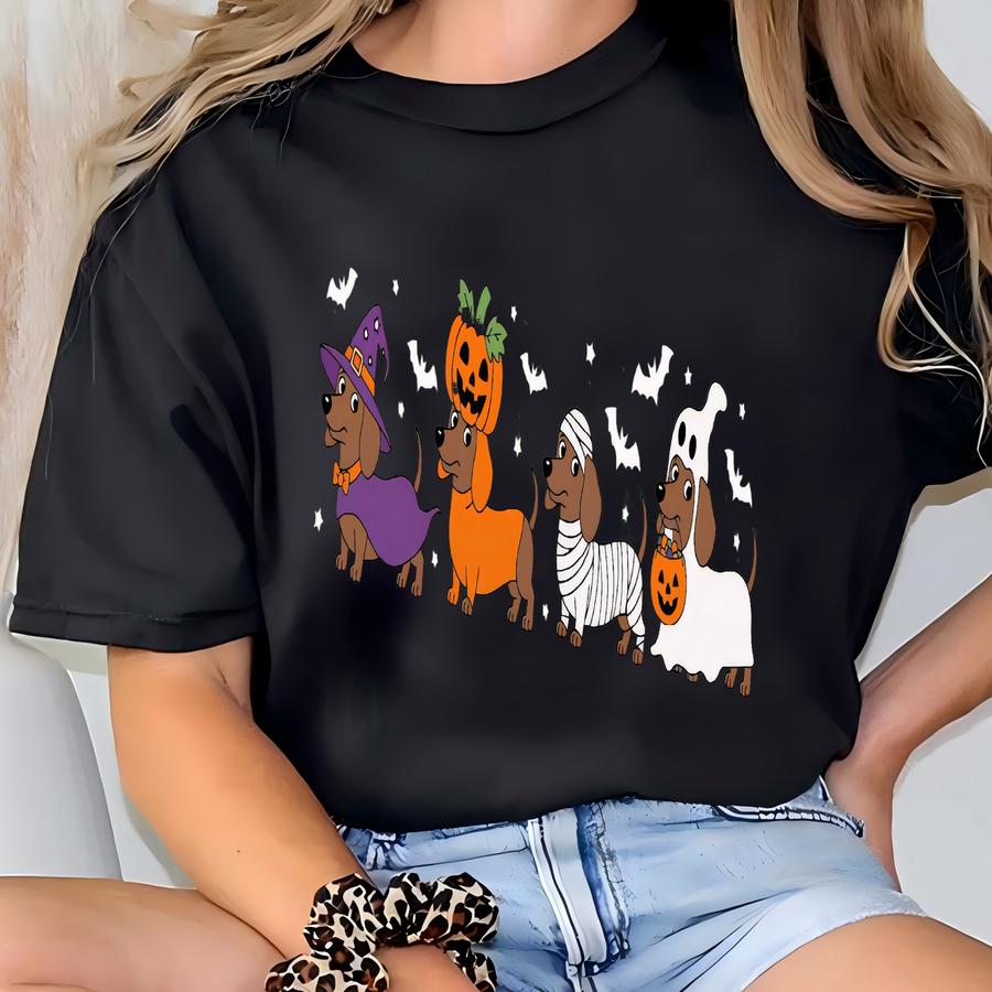 ® Dachshund Shirt, Halloween Dachshund Shirt, Halloween Cute Dog Shirt, Cute Ghost Dogs Halloween Shirt, Funny Halloween Shirt T-shirt