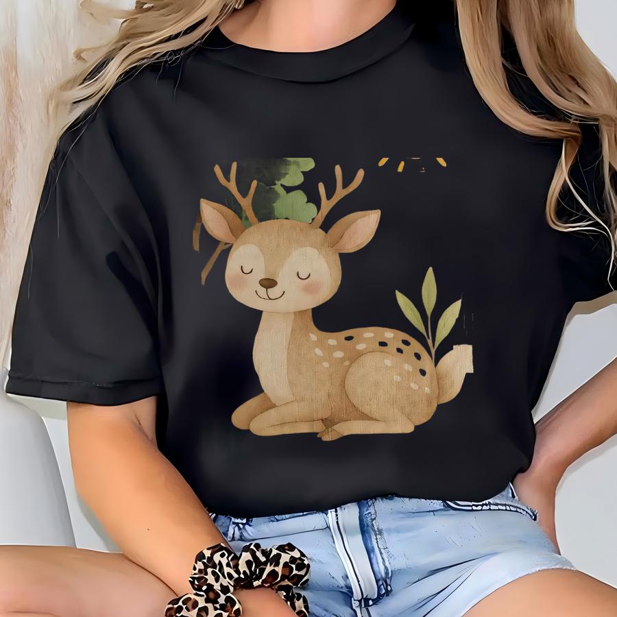 Woodland Nursery Baby Blanket, Personalized Deer Crib Blanket, Custom Name Baby Room Decor, Forest Animal Woven Blanket,newborn Name Blanket T-shirt