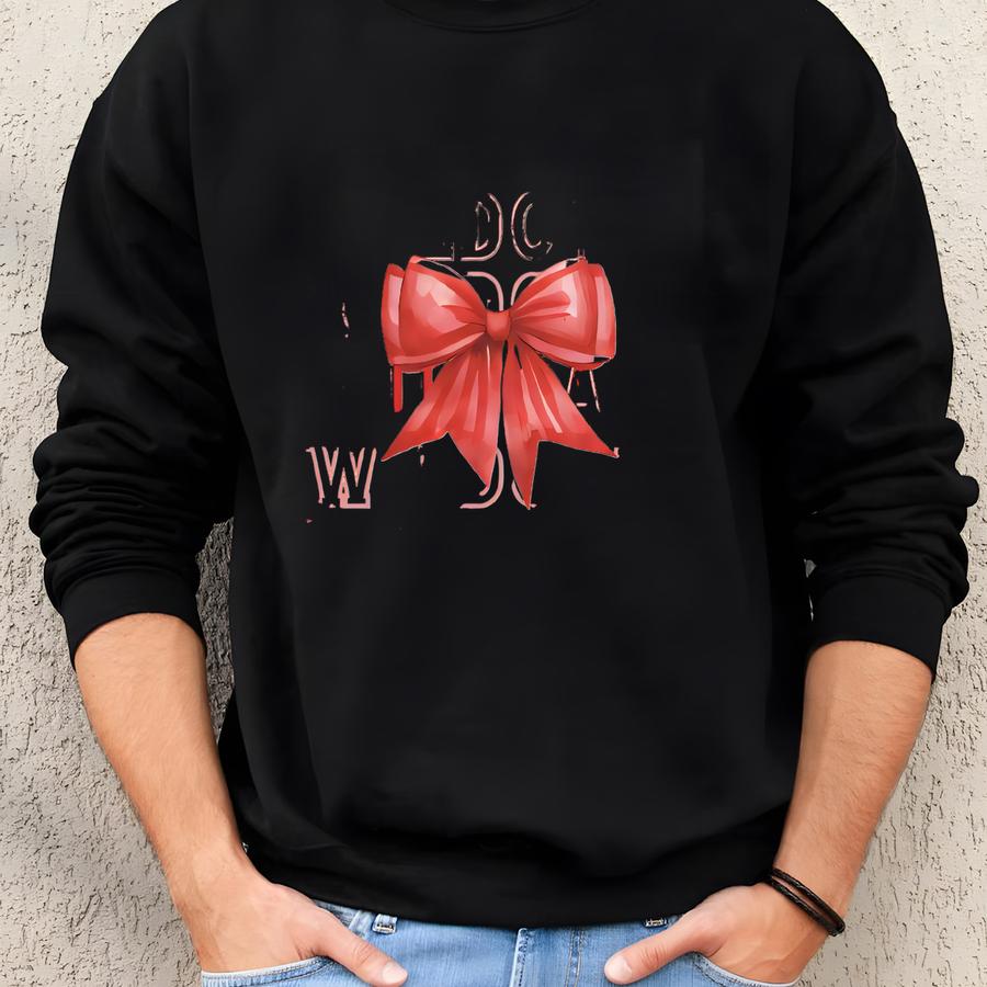 Personalized Mascot Bow Sweatshirt With Name On Sve, Custom Cheer Spirit Sweater, Preppy High School Football Mom Shirt Sweatshirt