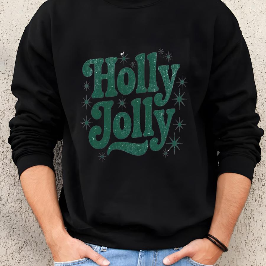 Holly Jolly Christmas Shirt: Holiday Party Gift Sweatshirt