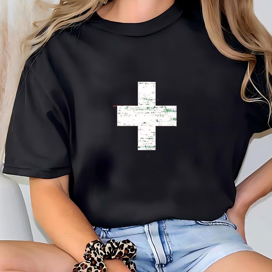 Swiss Flag Sweatshirt: Casual Cotton-poly Blend - Comfortable Fit T-shirt