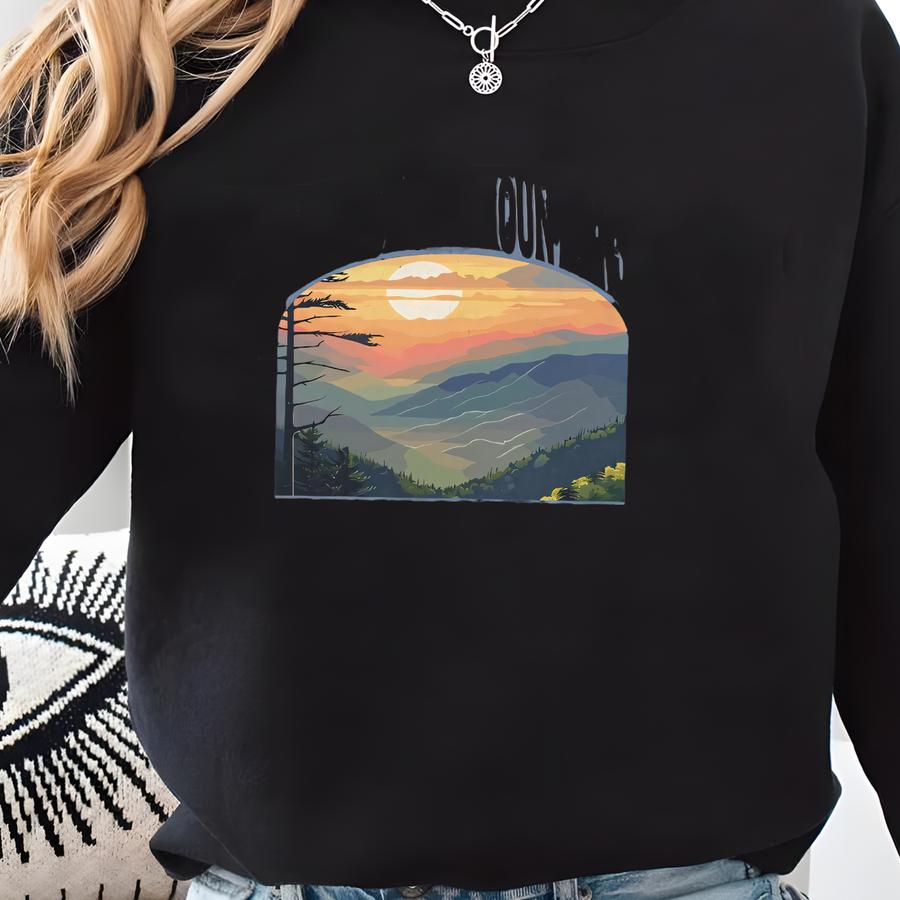 Great Smoky Mountains National Park Sweatshirt Lightweight Granola Girl Blue Ridge Mountains Protect Our Parks Tennessee Trip Sweatshirt