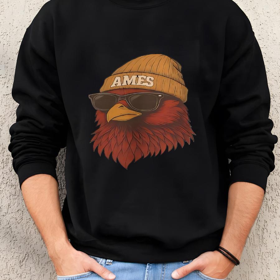 Ames Crewneck Sweatshirt, Vintage City Pride Shirt, College Town Graphic Shirt By Gameday Ink Sweatshirt