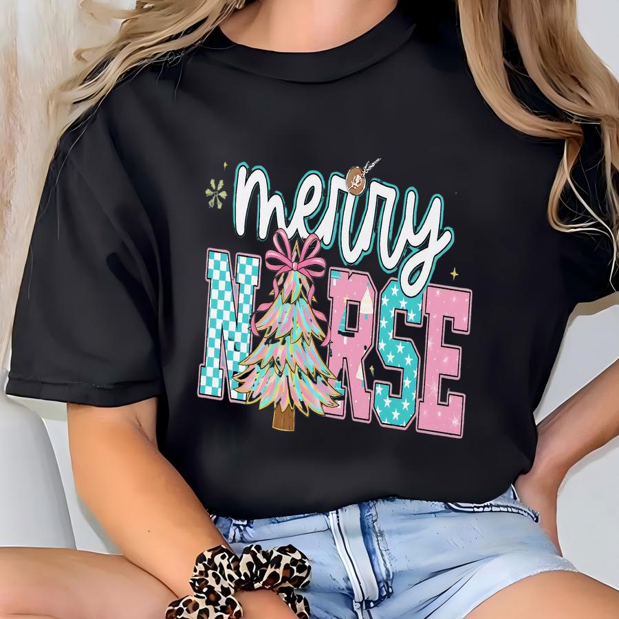 Christmas Nurse Shirt, Rn Hoodie For Women, Registered Nurse Life Tee, Nurse Praconer Graduation, Nursing Team Shirts T-shirt