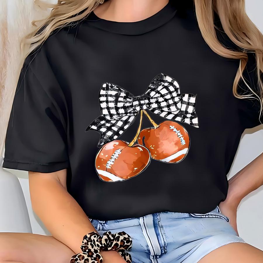 Football Bow Trucker Hat | Cute Game Day Baseball Cap | Women’s Fall Spirit Hat T-shirt